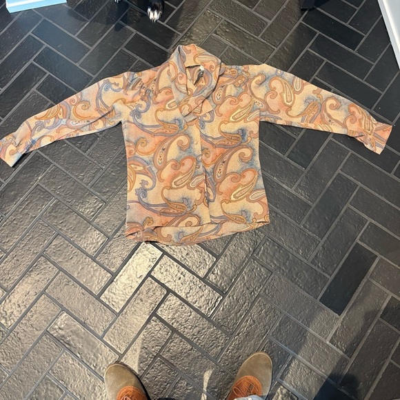 ✨ Vintage Daltoe Paisley Bow Blouse ✨ - Picture 3 of 4